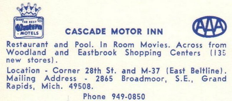 Cascade Motel (Cascade Motor Inn) - Vintage Postcard